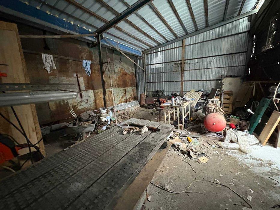 Ангар 90м2, вагончик під офіс і своя огородж.площадка,380В-для виробн.