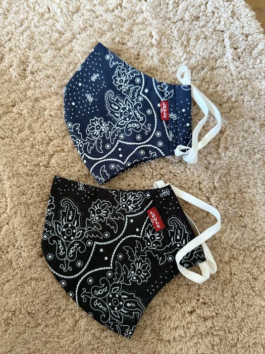 Maseczki LEVIS 2 sztuki granatowa czarna nowe bawełniane