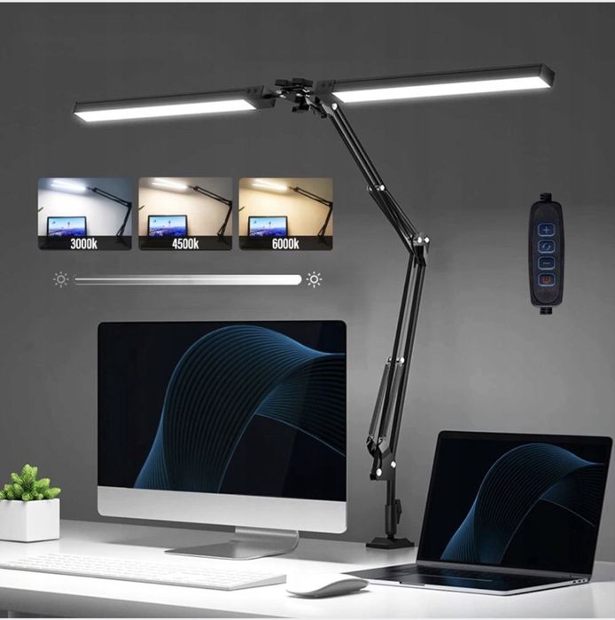 Lampka kreślarska LED biurkowa bezcieniowa