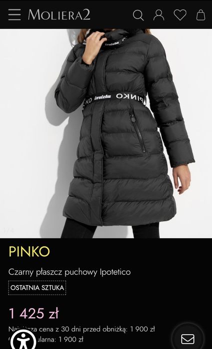 Płaszcz pikowany Pinko