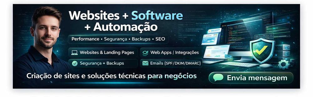 Websites + Software + Automação (Segurança, Backups, Scripts)