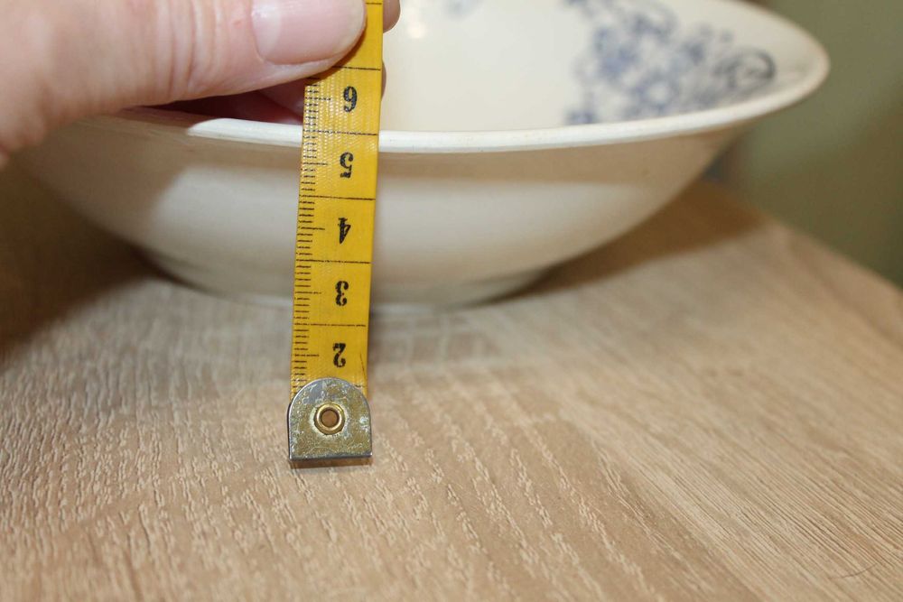 Тарелки суповые винтажные Буды синие цветы 2 шт