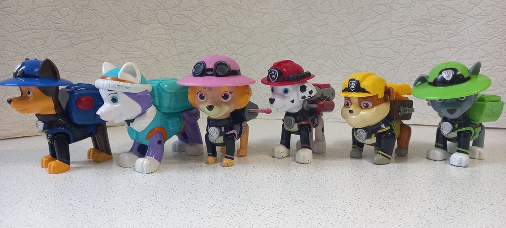 Фигурки Зума,Скай,Маршал,Крепыш,Рокки,Гонщик,Эверест Щенячий патруль