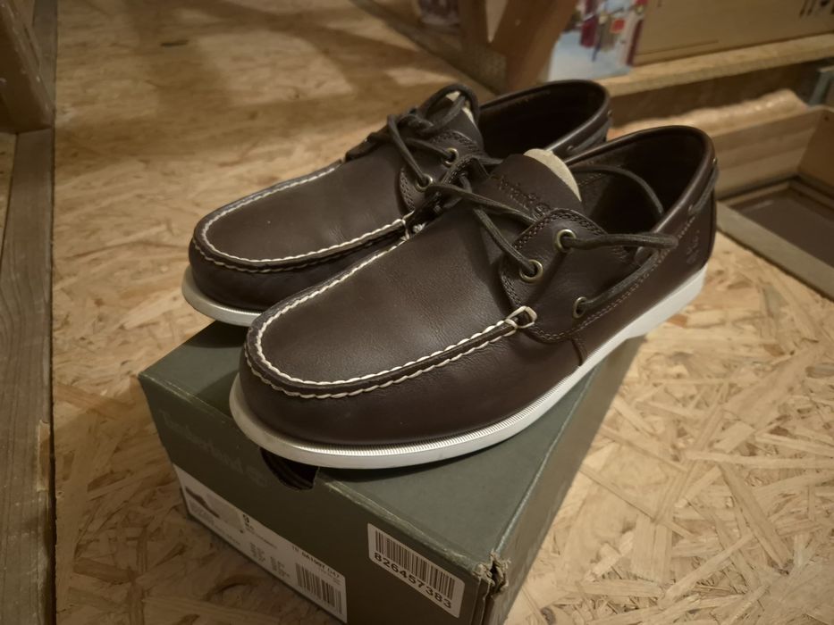 Mokasyny buty żeglarskie Timberland CEDAR BAY BOAT SHOE brązowe 43