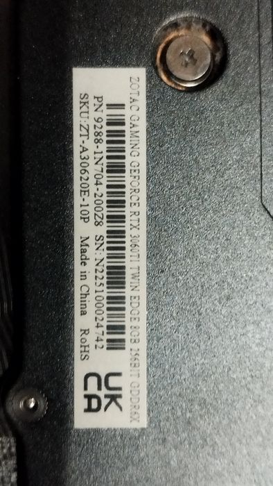 GEFORCE RTX 3060ti Zotac Twin Edge