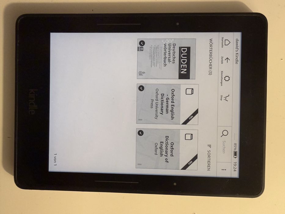 Czytnik Amazon Kindle Voyage (premium, 300 ppi, przyciski) + kabel