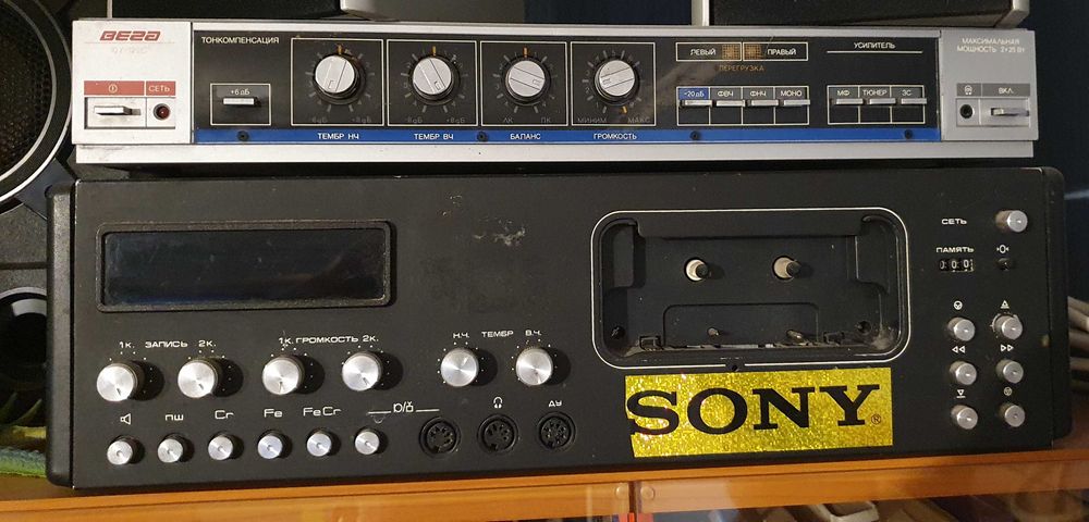 Магнитофон Маяк 233 + Усилитель Vega + Колонки Radiotehnika S30