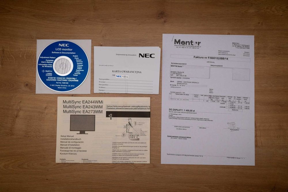 Monitor NEC EA244WMi