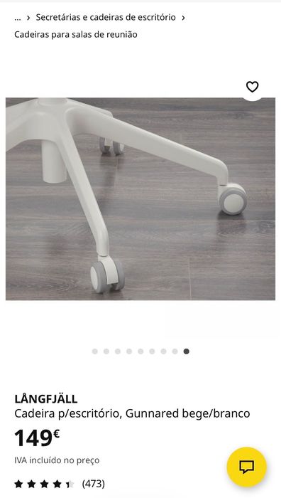 Cadeiras escritório ergonómicas Ikea