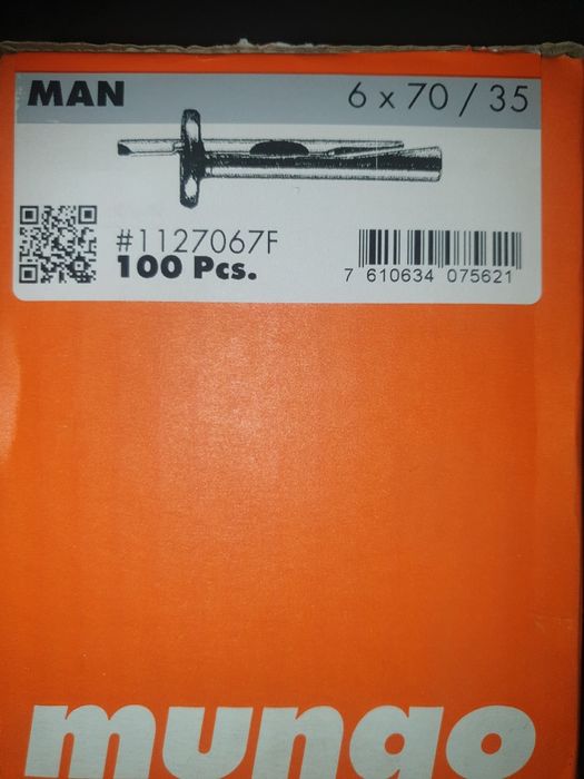 Dybel sufitowy stalowy 6x70