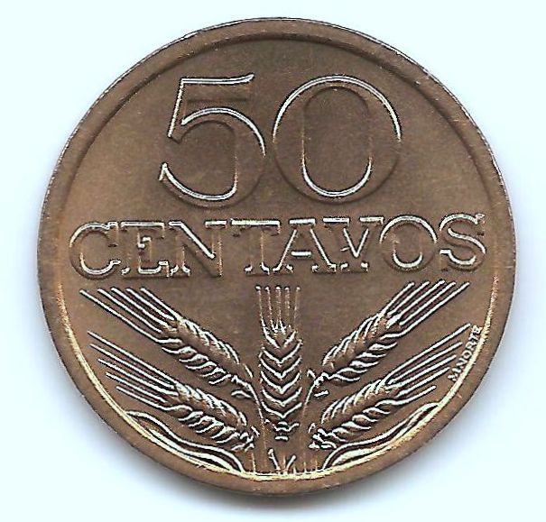 $50 centavos moedas 1975