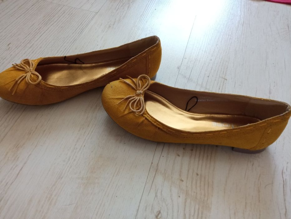 Baleriny musztardowe rozm 36
