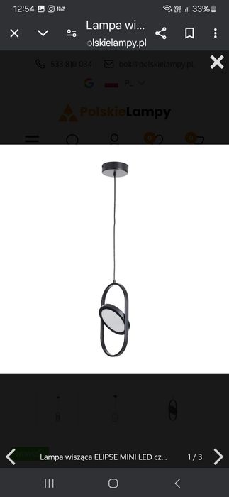 Sprzedam lampe wiszącą Eclipse Led