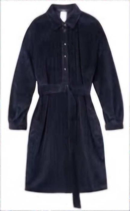 MaxMara Sukienka Sztruksowa z Paskiem