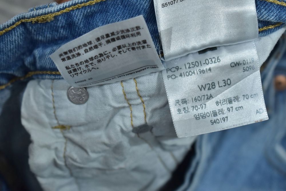 Levis Dzinsy 501 W Stylu Lat 90 Tych W28 L30