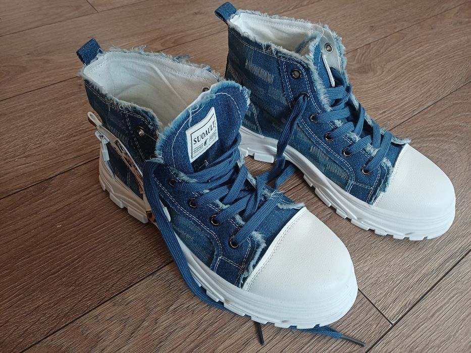 Buty jeansowe stan bdb