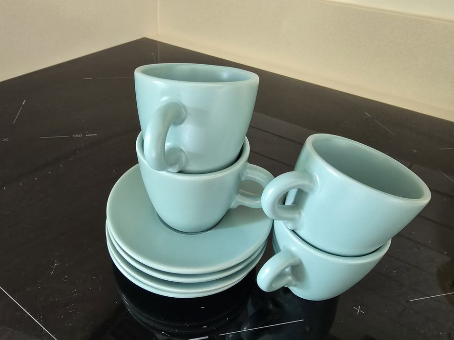 Conjunto de loica verde água