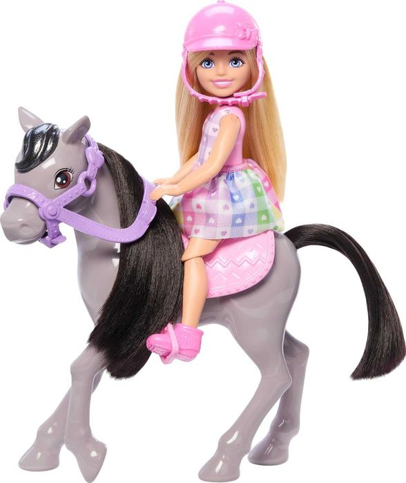 Лялька Барбі Челсі та сірий поні Barbie Chelsea & Gray Pony (HTK29)