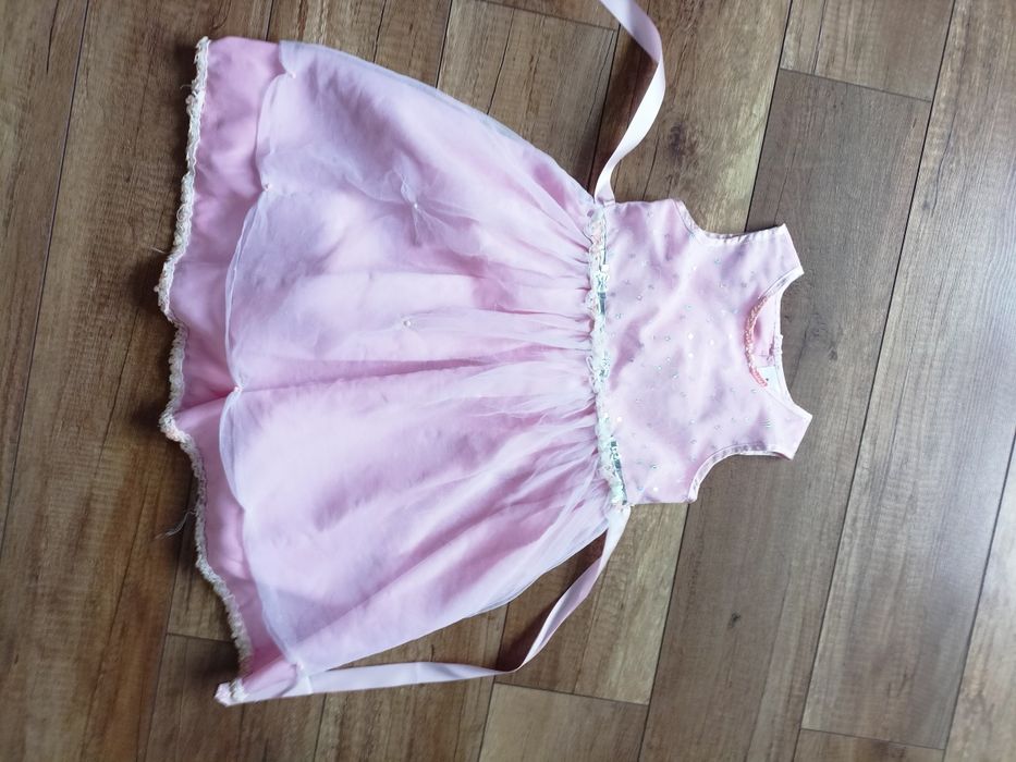 Sukienka tiul różowa 2/3 lata