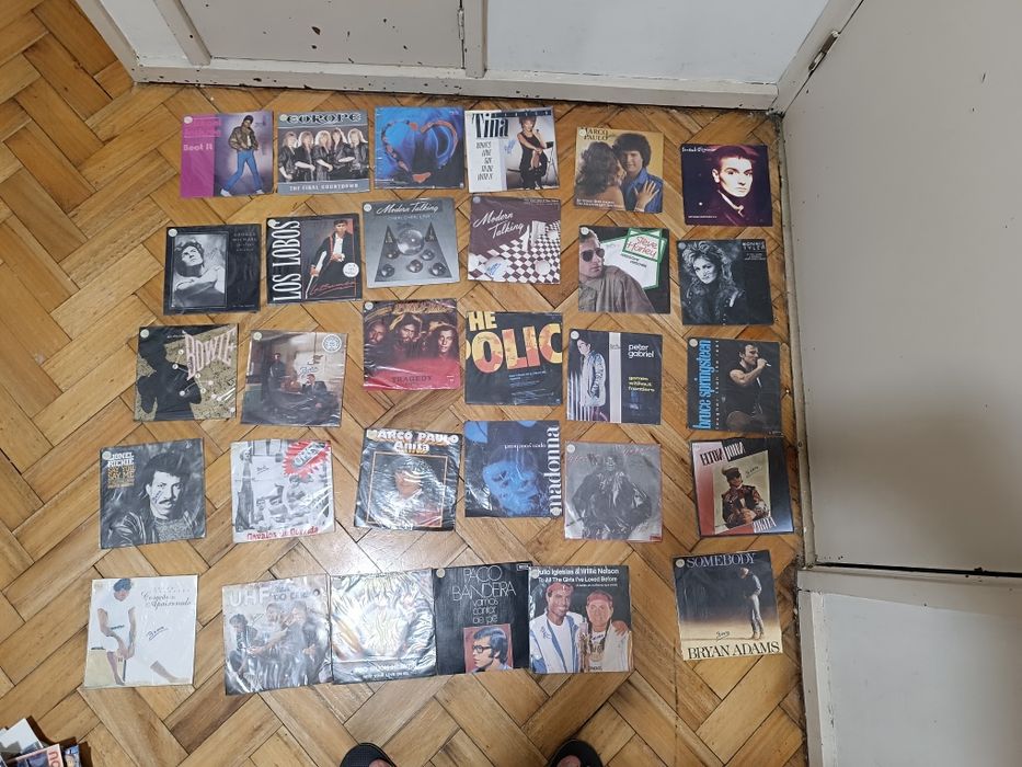 Coleção de discos de vinil