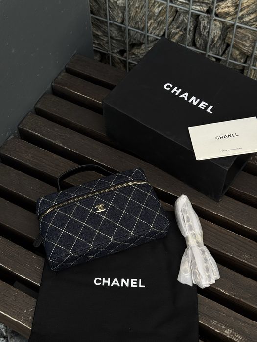 Сумка Chanel джинсова синя голуба