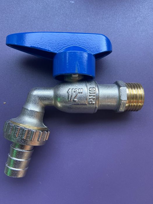 Кран кульовий для поливу 1/2"З ручка алюмінієва