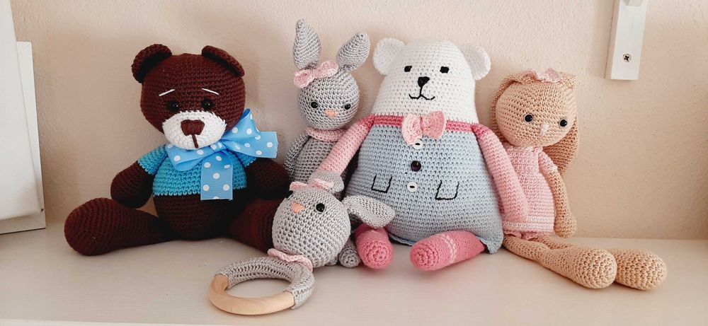 Gato ragdoll em crochet