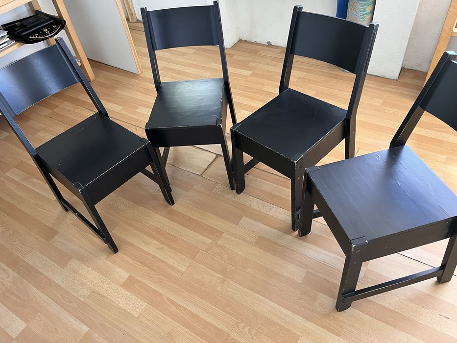 12 cadeiras norraker pretas