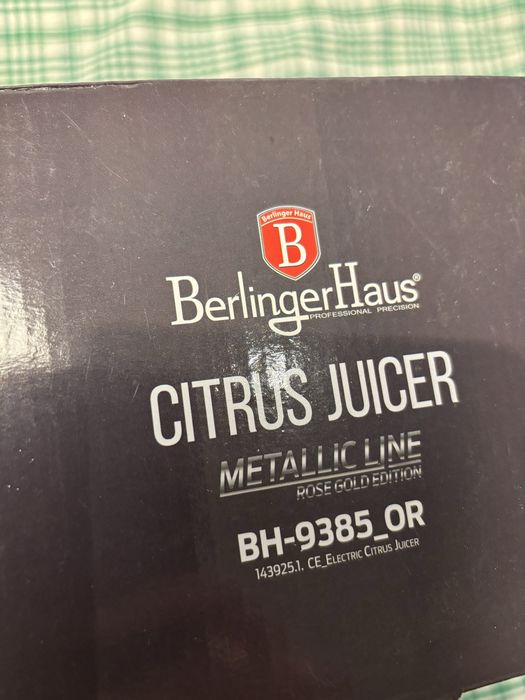 Berlinger Haus BH-9385-OR Citrus Juicer, Rose Gold Edition nieużywana