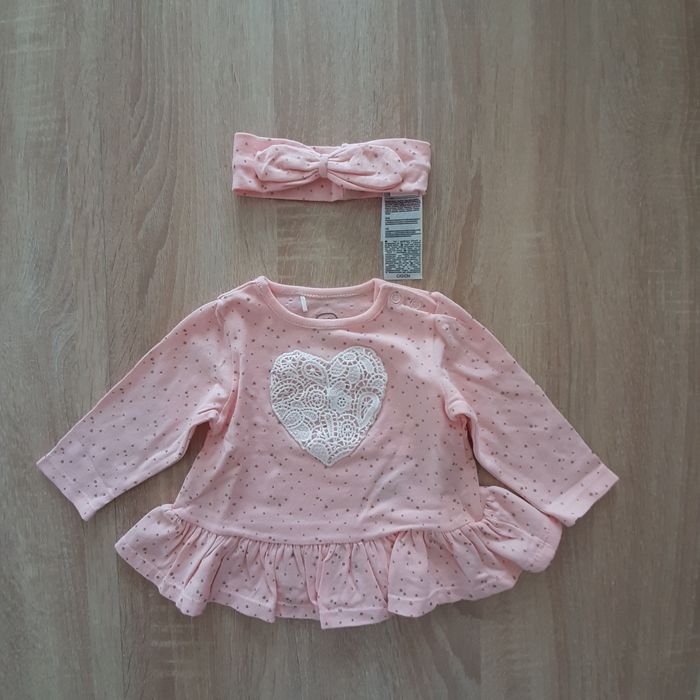 Bluzeczka nowa Cool Club długi rękaw r 62 plus opaska