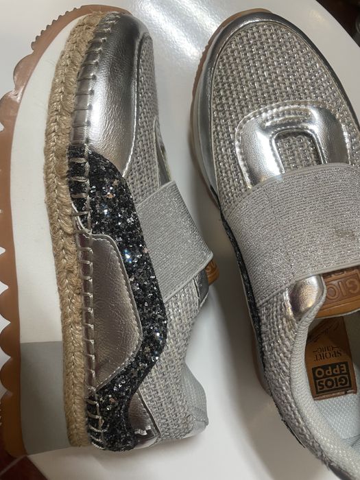 Sapatilhas Gioseppo N36 cinza brilhante