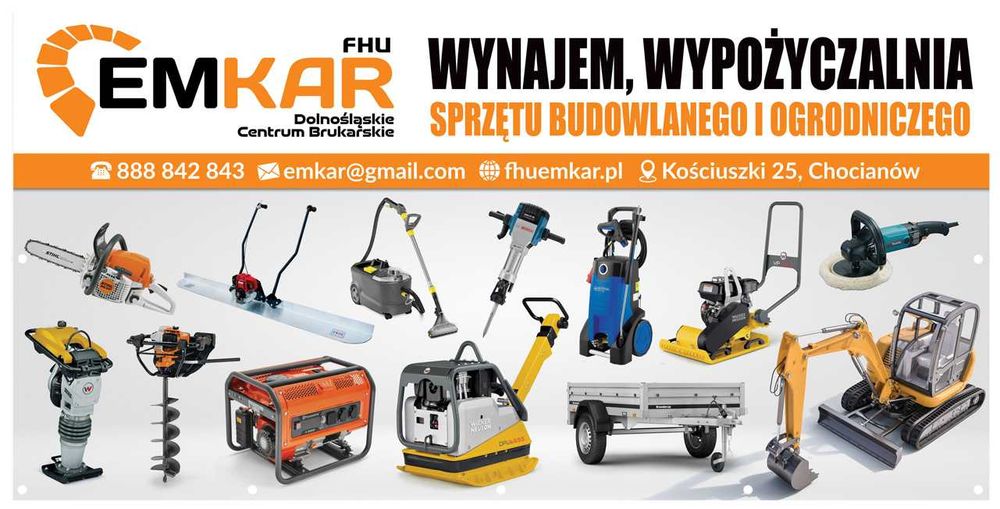 Wynajem  Wypożyczalnia Chocianów mini  Koparka Ładowarka