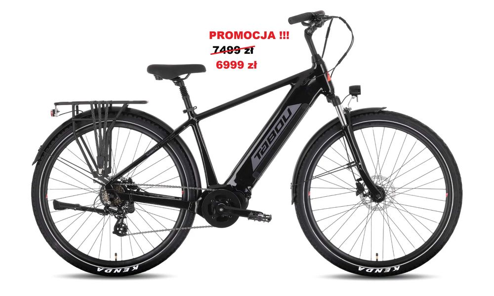 PROMOCJA !!! Rower elektryczny TABOU KINETIC UP 1 Czarno Czerwony/Szaro czarny