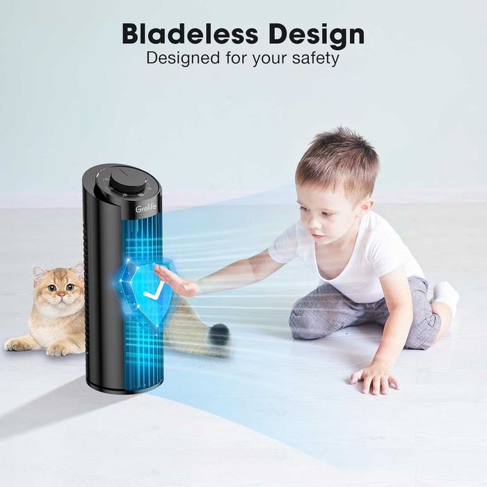 Wentylator kolumnowy GRELIFE TF-2007 20 W czarny obrotowy 407