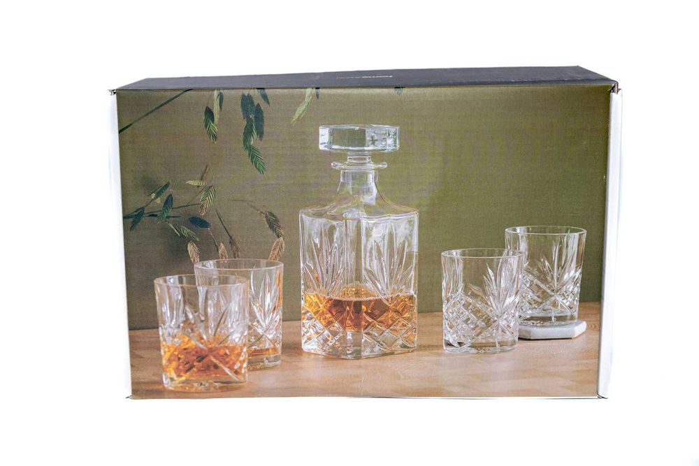 Elegancki zestaw karafka i szklanki Barte whisky alkohol