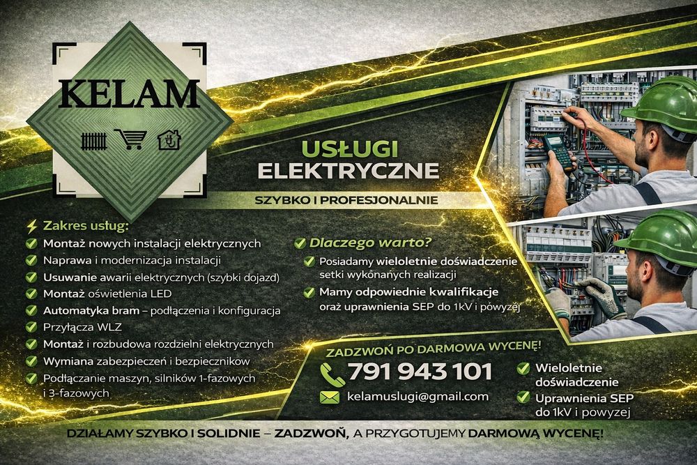 USŁUGI ELEKTRYCZNE / Usuwanie awarii