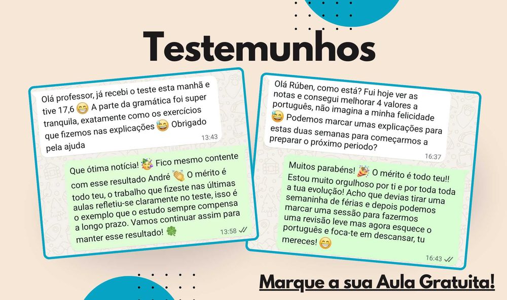 Explicações de Português 10º/12º ano | Preparação Exames (c/fatura)