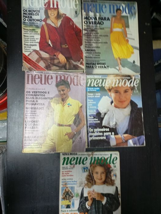 NEUE MODE "revistas de moda, antigas com moldes incluídos"