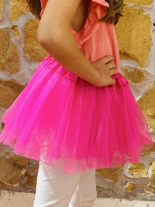Saia de Tule Rosa Menina 2 Anos – Bom Estado