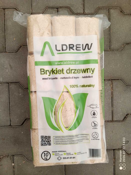 Brykiet Drzewny Sosnowy Opałowy RUF Kostka