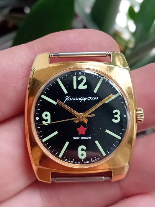 Часы Командирские в позолоченные корпусе СССР