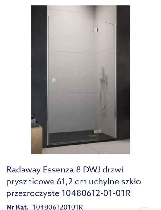 Drzwi prysznicowe NOWE (cena w sklepie 2300)