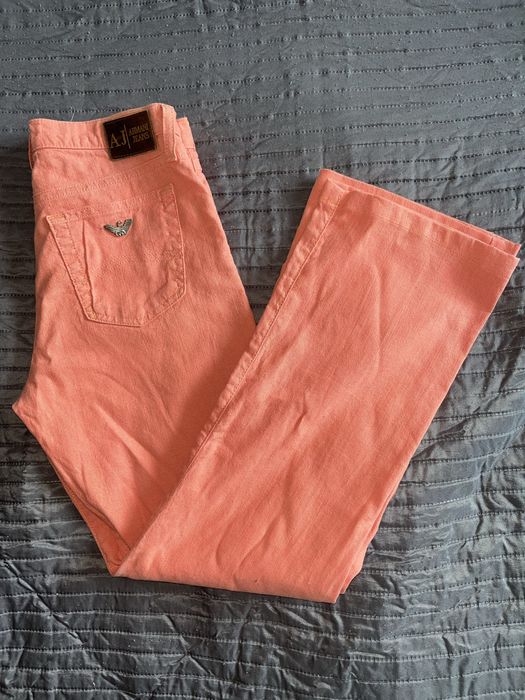 Spodnie lniane chinosy armani jeans damskie xS