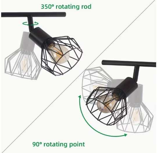 Foco de teto LED com 6 lâmpadas, Foco de teto E14. Novo, em embalagem