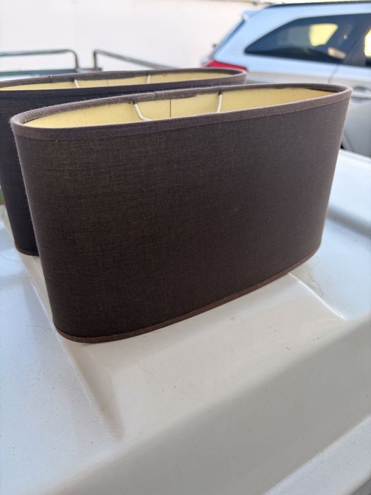 Conjunto de 6 abajur (2 quadrados, 2 redondos e 2 ovais)