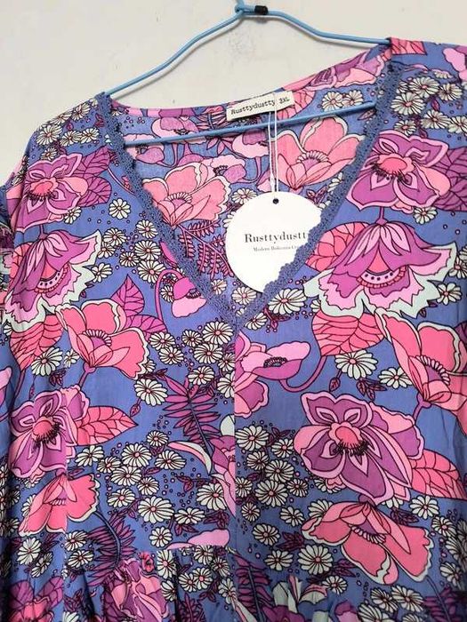 Letnia sukienka w kwiaty 4xl ,długość maxi