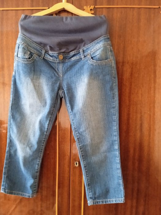 Джинсові бріджі для вагітних р.38