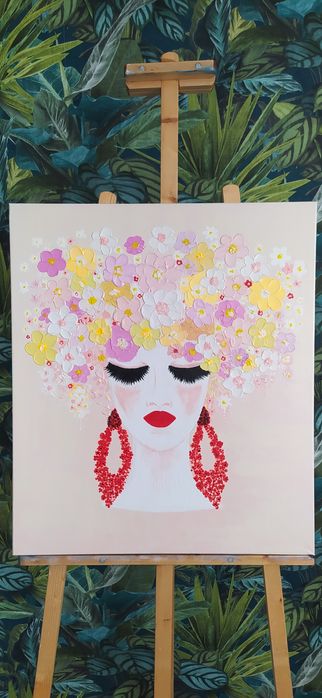 Quadro pintado a mão.