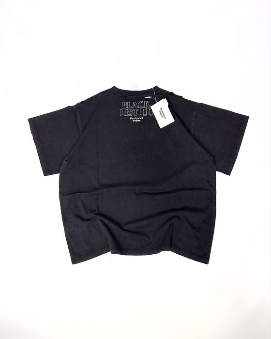 Футболка Protocol Index t-shirt project g/r oversized black blacklist washed чорна M L