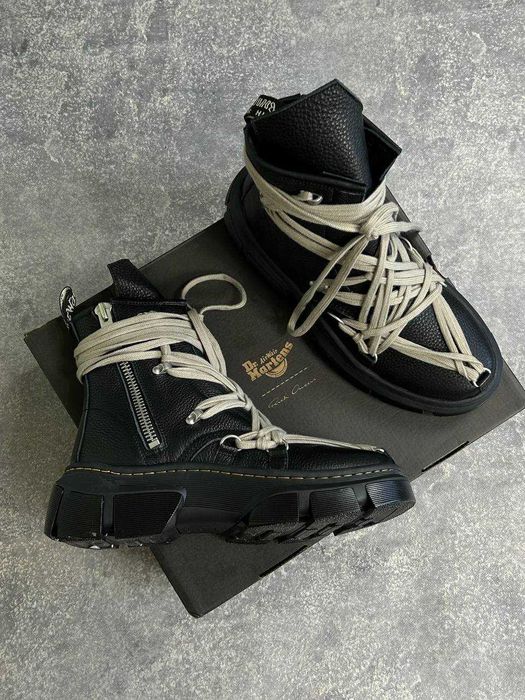 Rick Owens Dr.Martens Mega Lace Boot черевики чорні DRKSHDW ботинки